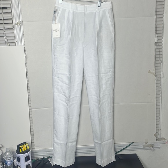 NWT Aritzia color White The Effortless Pant™ Linen - Picture 2 of 5
